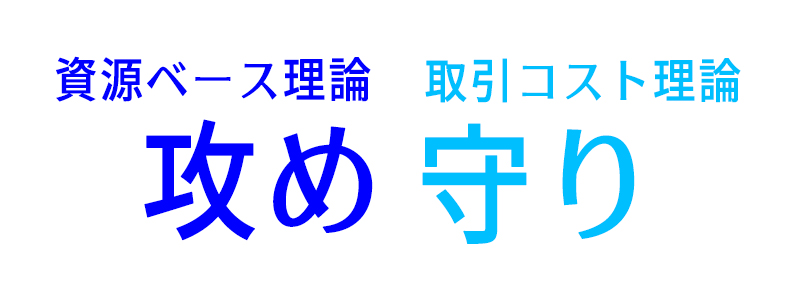 資源ベース理論は攻め、取引コスト理論は守り